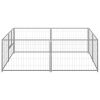 Dog Kennel Silver 43.1 ft² Steel