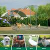 Large Chicken Coop Metal Chicken Run with Waterproof and Anti-UV Cover, Dome Shaped Walk-in Fence Cage Hen House for Outdoor and Yard Farm Use, 1" Tub