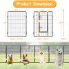 Dog Pens Outdoor 32" Height Foldable Heavy Duty Metal Portable Dog Playpen Indoor Anti-Rust Exercise Dog Fence with Doors for Large/Medium/S