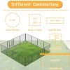 Dog Pens Outdoor 32" Height Foldable Heavy Duty Metal Portable Dog Playpen Indoor Anti-Rust Exercise Dog Fence with Doors for Large/Medium/S