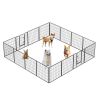 Dog Pens Outdoor 32" Height Foldable Heavy Duty Metal Portable Dog Playpen Indoor Anti-Rust Exercise Dog Fence with Doors for Large/Medium/S