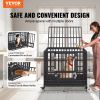 VEVOR Heavy Duty Dog Crate, Indestructible Dog Crate, 3-Door Heavy Duty Dog Kennel for Medium to Large Dogs with Lockable Wheels and Removable