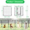 Dog Pens Outdoor 32" Height Foldable Heavy Duty Metal Portable Dog Playpen Indoor Anti-Rust Exercise Dog Fence with Doors for Large/Medium/S