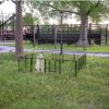 Dog Pens Outdoor 32" Height Foldable Heavy Duty Metal Portable Dog Playpen Indoor Anti-Rust Exercise Dog Fence with Doors for Large/Medium/S