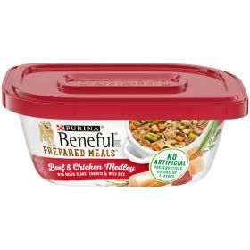 Purina Beneful Prepared Meals Wet Dog Food (Quantity: 8 Pack, Flavor: Beef and Chicken Medley, size: 10 oz)