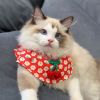 Small Dog Cat Cute Cherry Bibs Scarf Pet Bandana Neckerchief Accessories