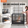 VEVOR  Heavy Duty Dog Crate, Indestructible Dog Crate, 3-Door Heavy Duty Dog Kennel for Medium to Large Dogs with Lockable Wheels and Removable